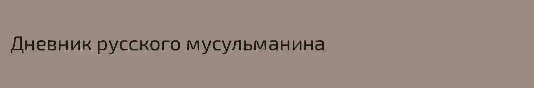 Дневник русского мусульманина